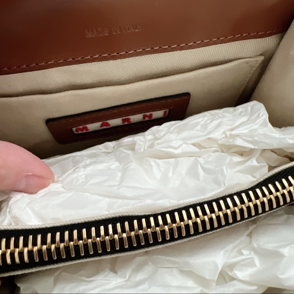 NWT Marni Trunk Mini Calfskin Woven Shoulder Bag - Picture 10 of 15